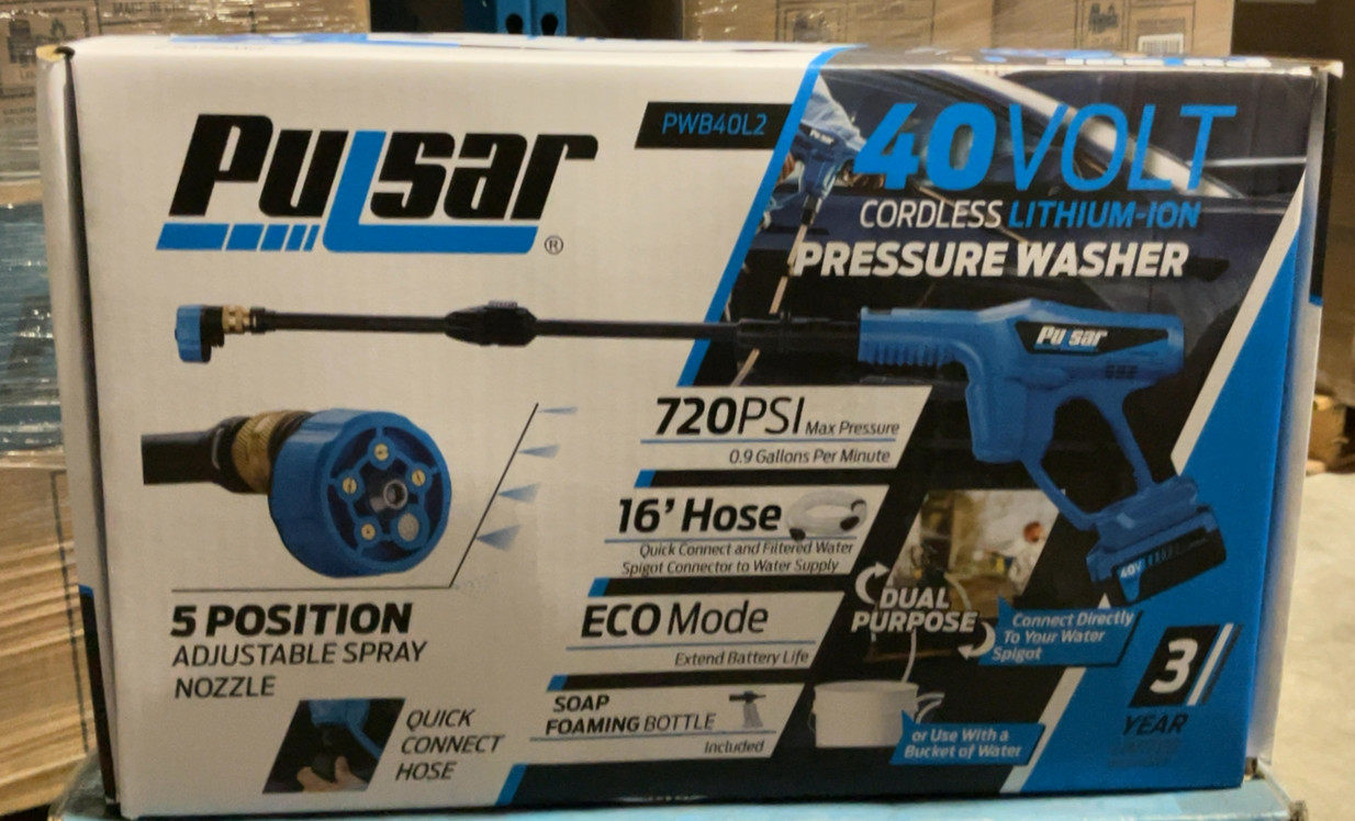 Pulsar 725 PSI 40v Cordless Pressure Washer with 5-in-1 Spray Nozzle