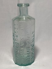 c1860 Atwood's Jaundice Bitters Moses Atwood Georgetown, Mass. Hinge Mold Bottle