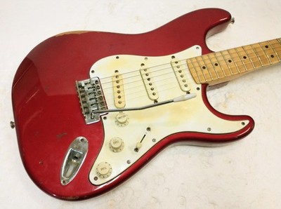 ''RELIC'' Fender Squier STRATOCASTER Modified CANDY APPLE RED Strat CAR *LOOK!