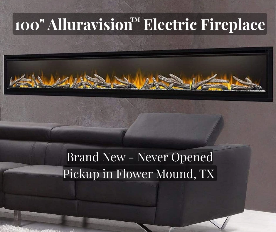 "Chimenea Eléctrica Alluravision 100"" - LED Lineal/Digital - Caja Nueva" Foto 2 de 4