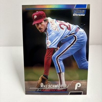 2022 Topps Stadium Club Chrome Mike Schmidt Blue Refractor #/199 Phillies
