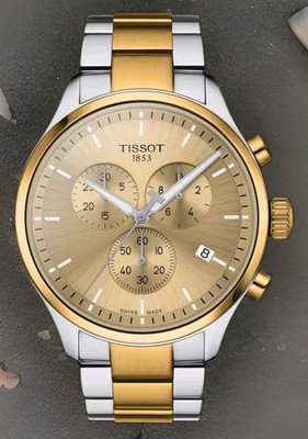 Tissot Chrono XL Mens 45mm Watch Two Tone T116.617.22.021.00
