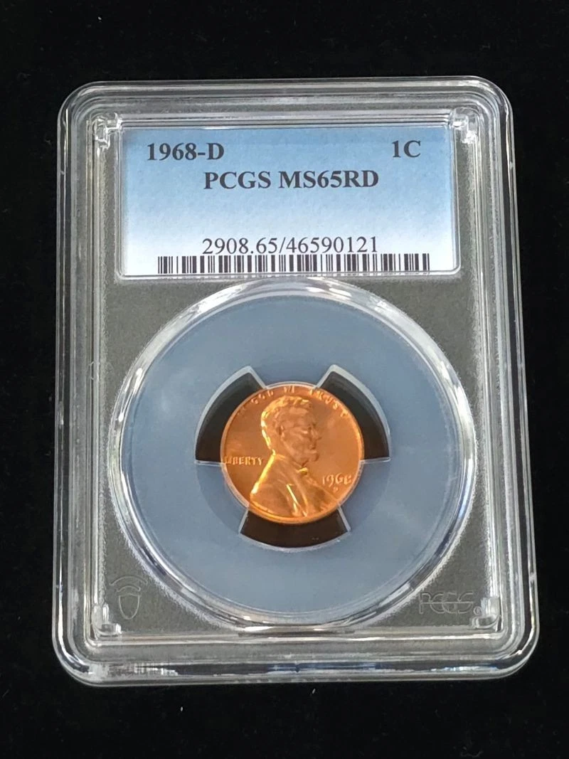 MS 65 Graded 1968 Lincoln Memorial Small Cents (1959-2008) for