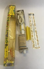 Vintage GE Touch N' Curl Steam Dry Curling Iron Yellow 5250-011 New Damaged Box!