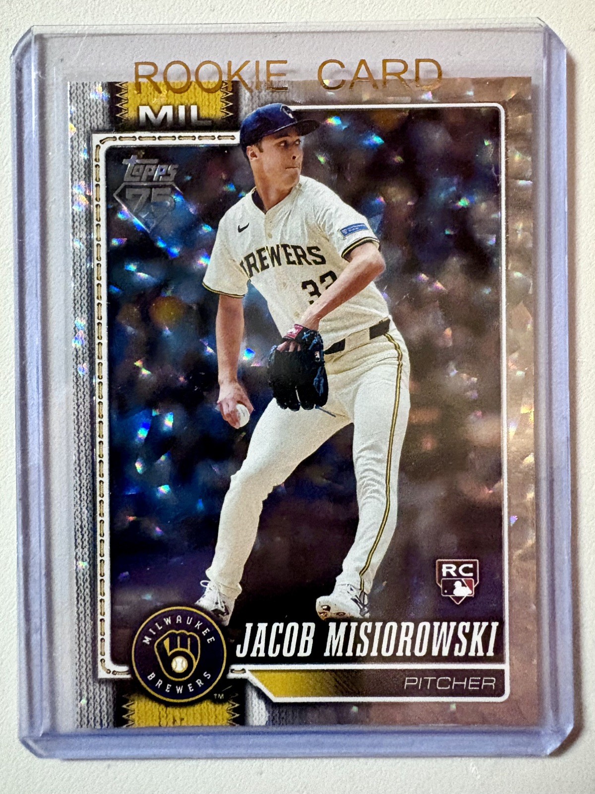 2026 Topps Series 1 - Jacob Misiorowski Rookie #10 Silver Crackle Foil (RC)