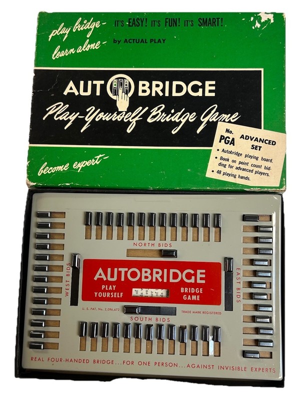 VTG Auto Bridge Play Yourself Game Advanced Set 48 Playing Hands w/Original Box