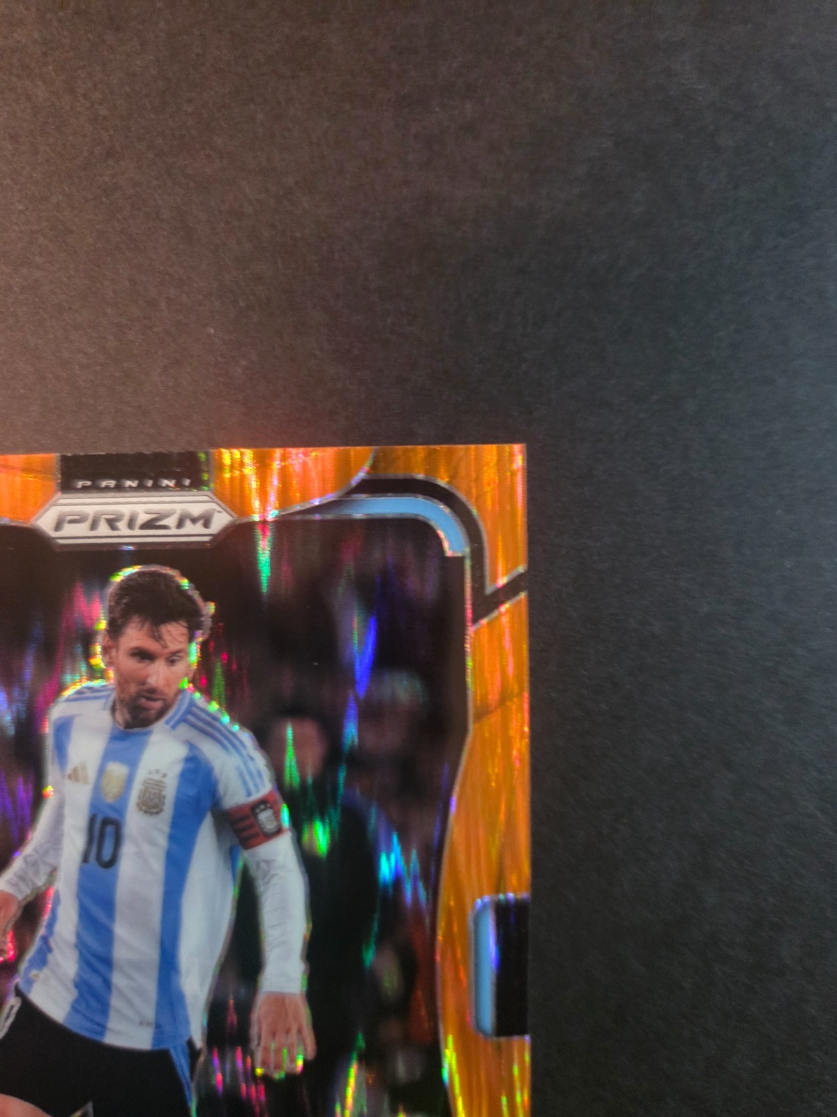 Lionel Messi Orange Flash Prizm 201/315 2026 Panini Prizm Fifa World Cup view 5