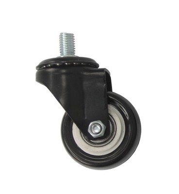 2'' M10x15 Pitch 1.50mm Threaded Stem PU Wheel 360  Rotation Swivel Caster 1 PC