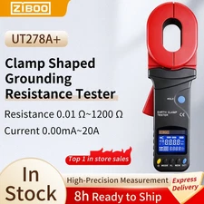 ZIBOO UT278A+ Clamp Ground Resistance Tester Ground Loop Resistance 32MM jaw ✦Kd
