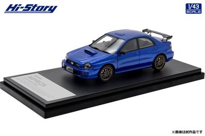 Hi-Story HS402BL 1:43 Subaru Impreza S202 STi Version 2002 WR Blue Mica Resin