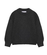 Zara Basic Knit Sweater Anthracite Grey 8-9Y Unisex Kids