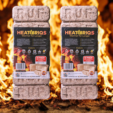 High Energy RUF Wood Briquettes 20kg Ultra Dry Eco Heat Logs for Stoves & Fires