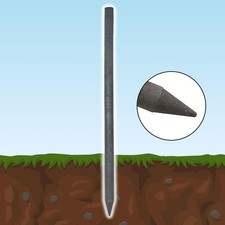 10x Pale z recyklingu Ø4,5cm x 130cm Okrągły plastikowy słup ogrodzeniowy pastwiska z koronką