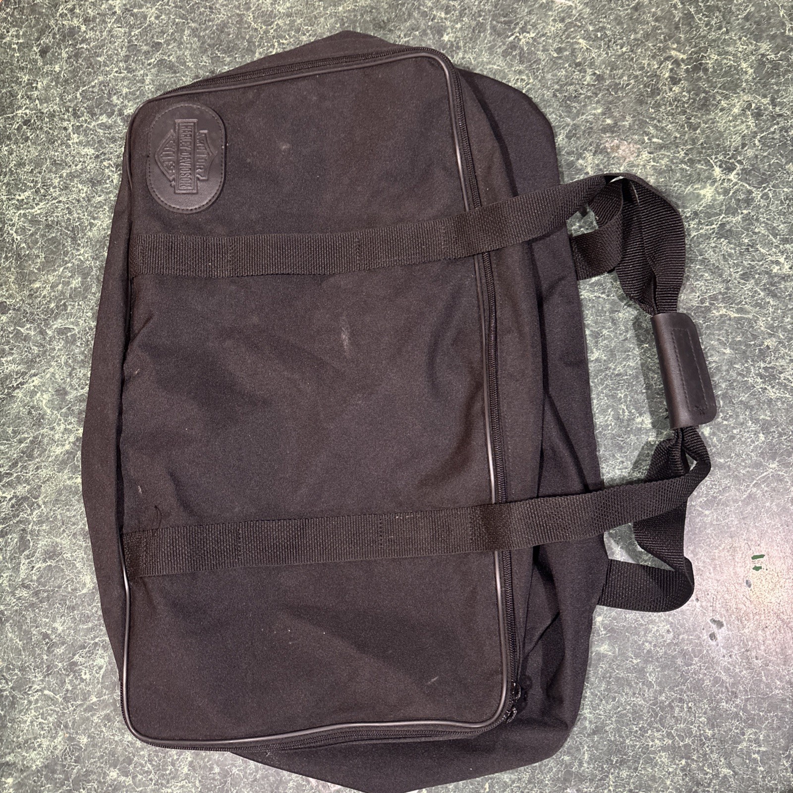 Harley Davidson Black Duffel Bag Motorcycle Saddle Biker Travel Bag XL