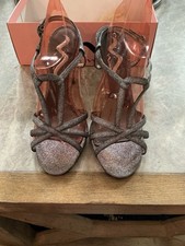 Nina Silver Glitter Strappy Sandals Women's