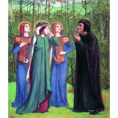 Dante Alighieri series - The Meeting of Dante and Beatrice in Paradise,...