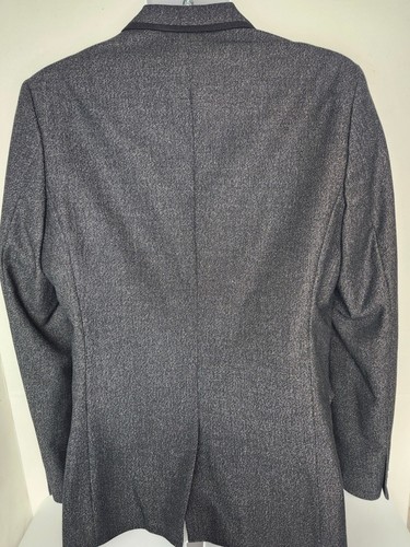 H&M Blazer separat Herren Größe S? Regular Fit grau schwarz Besatz Preppy Skinny - Bild 3 von 4