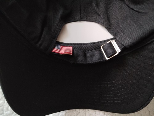 Black Adjustable Baseball Cap Outdoor Ball Cap American Flag Hat Men Women - Picture 7 of 9