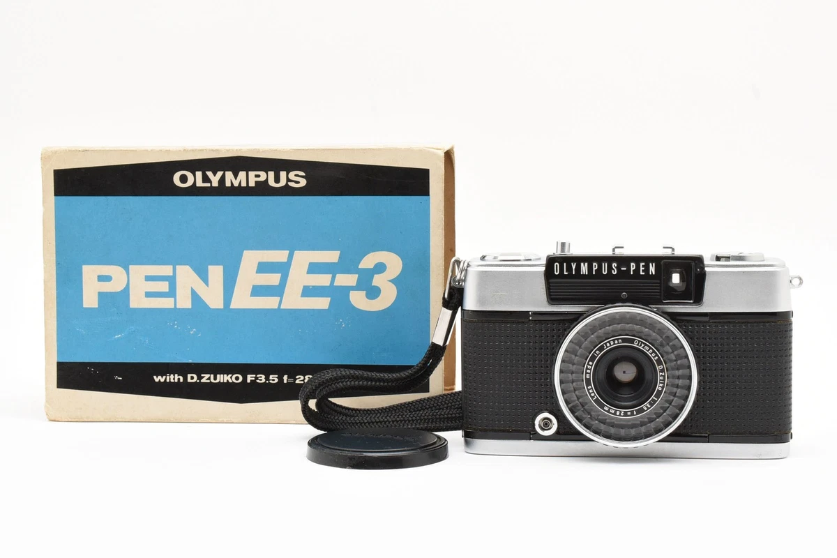 Blue 　OLYMPUS PEN EE-3 Blue Olympus Pen EE-3 Half-frame 35mm Film Camera - Fully Serviced