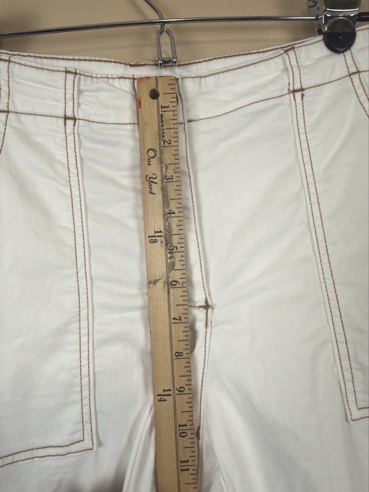 Joie Off-White Straight Leg Cargo Pants Mid Rise Minimalist Utility Style Size 8 thumbnail 10
