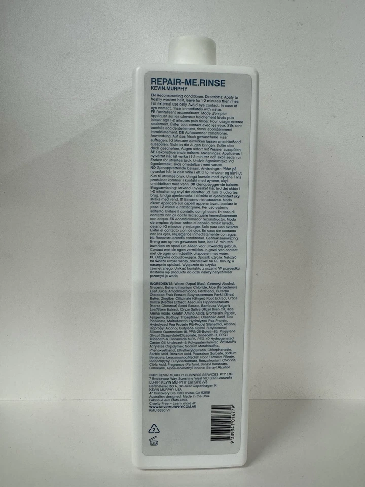 Kevin Murphy Repair-Me Rinse Conditioner 1 Liter 33.8oz NEW FAST SHIP - Image 2 of 2
