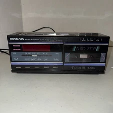 Vintage Soundesign 3838BLK AM/FM Cassette Player Retro Alarm Clock Tested