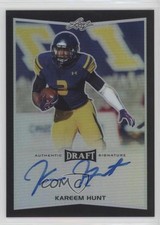 2018 Leaf Metal Draft (2016) Black Prismatic NSCC 4/15 Kareem Hunt Auto 2r5