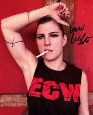 AEW NXT Leva Bates as Sandman Signed Autograph 8x10 Photo D$mn Inscription