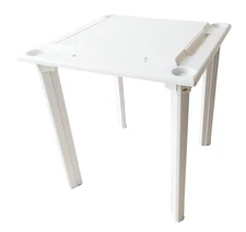 Bene Casa - White Indoor & Outdoor Domino and Game Table Includes Domino and ...