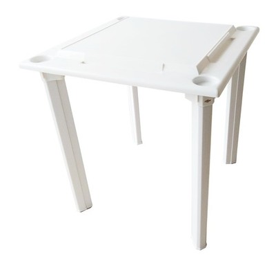 Bene Casa - White Indoor & Outdoor Domino and Game Table Includes Domino and ...