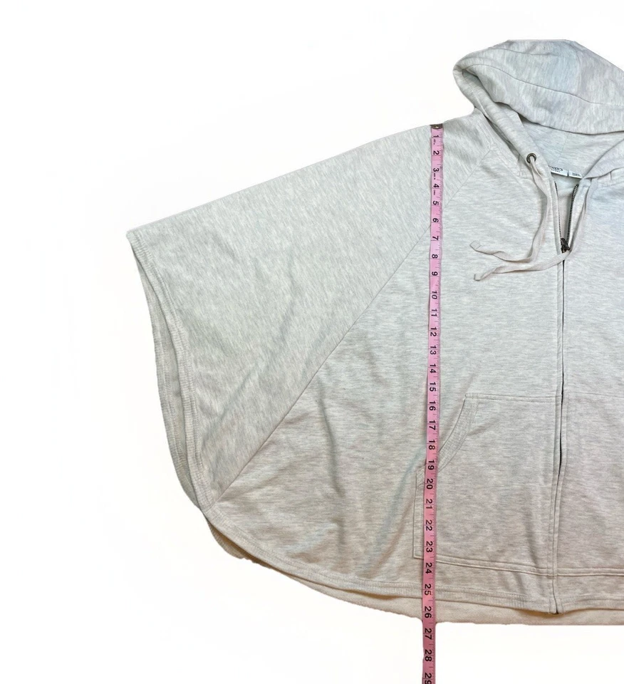 Poncho Cato Chaqueta con Cremallera Talla 26/28W - Poncho con Capucha Crema para Mujer’s  Foto 3 de 4