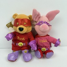 Disney Mini Bean Bag Plush Super Winnie the Pooh  Sidekick Piglet Superheroes