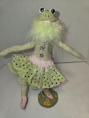 Frog Fairy Dancing Ballerina Doll Feathers Sequins