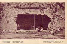 CPA JERUSALEM Tombeaux des Rois. Tomb of Kings - Valley of Josaphat. Ecrite 1930