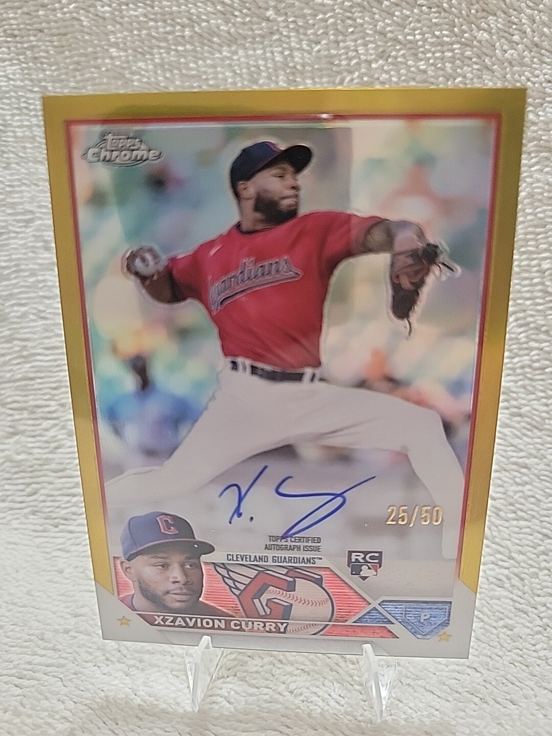 2023 Topps Chrome Update Gold  25/50 Xzavion Curry RA-XC Rookie Auto RC