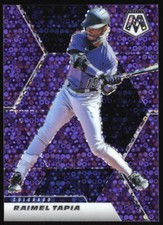 2021 Panini Mosaic Raimel Tapia #161 Quick Pitch Purple #'d /50 Rockies