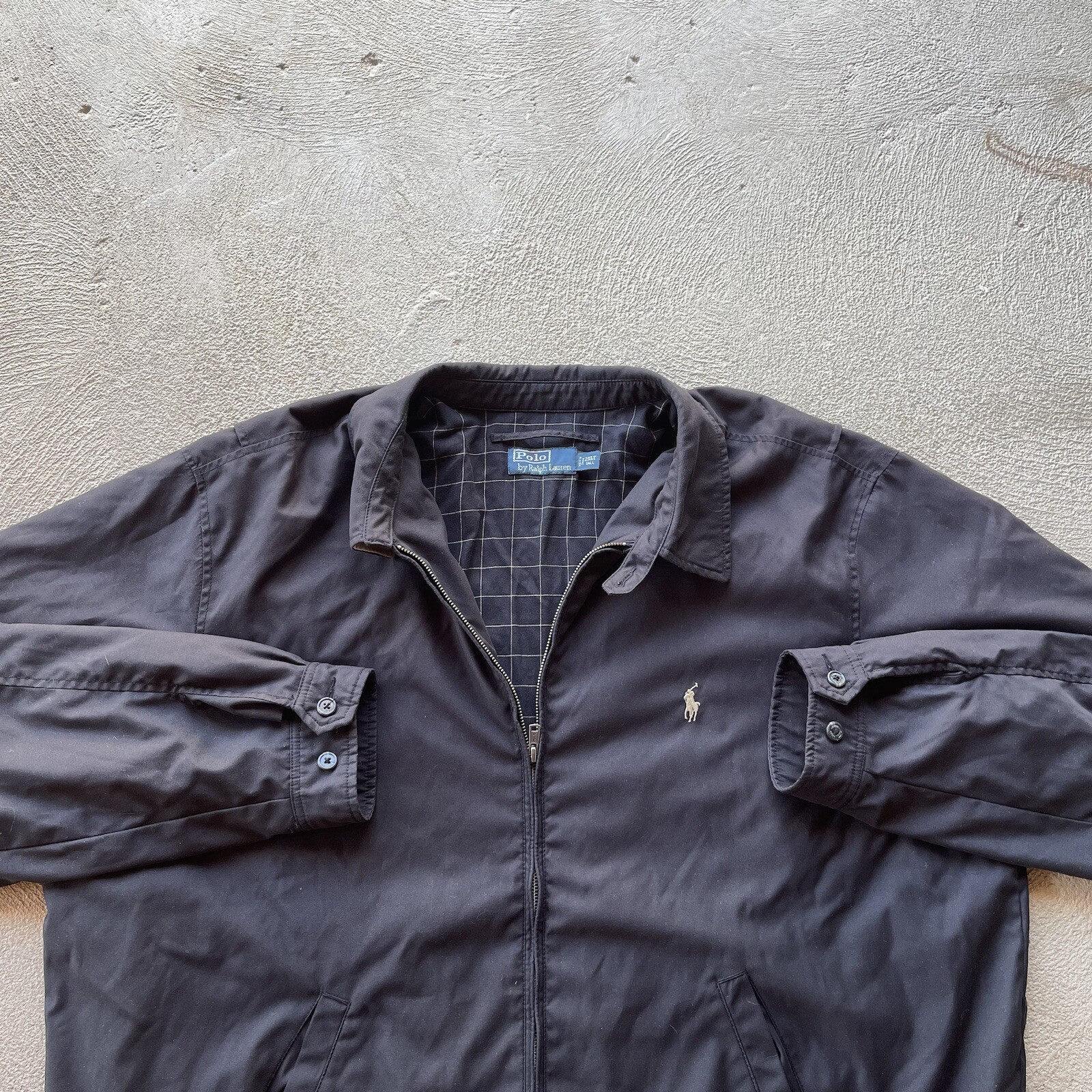 Polo Ralph Lauren Giacca Uomo 2XLT Nero Harrington Zip Up Bomber Pony Basic