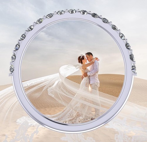 NANA Jewels Ring Rundschliff CZ simulierter Diamant Hochzeit, Jahrestag, Versprechen - Bild 6 von 23