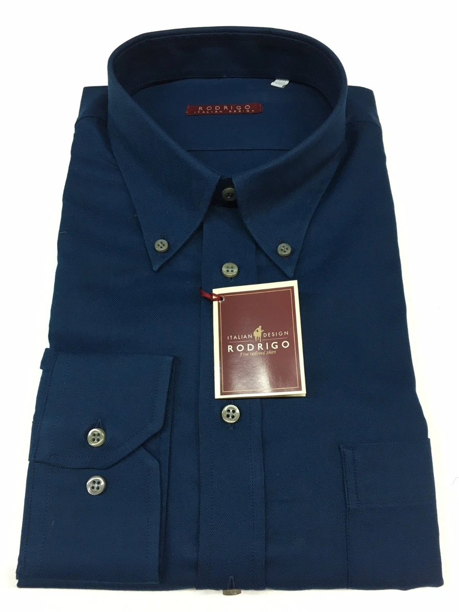 Chemise Homme RODRIGO 100% Coton Oxford, Couleur Rose, Taille 41-16, Neuve Avec étiquettes