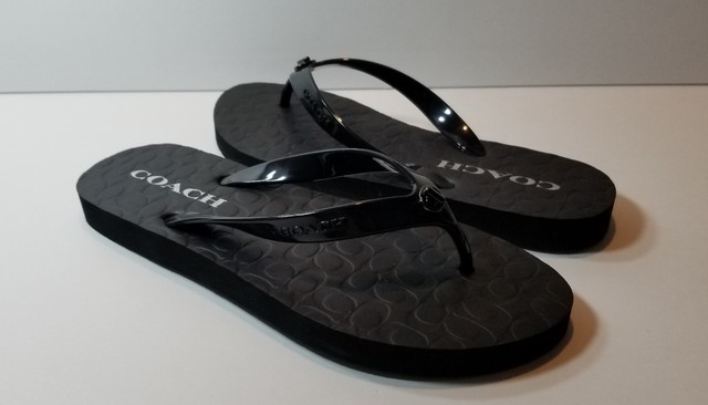 coach jelly flip flops