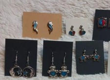 6 Pair Of Girls Earrings, Animals Moon Heart