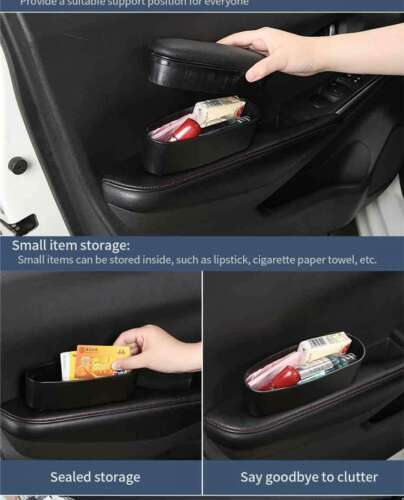 Left Armrest Organizer Box Storage Car Door Arm Rest Elbow Support Cushion Pad - Picture 7 of 12