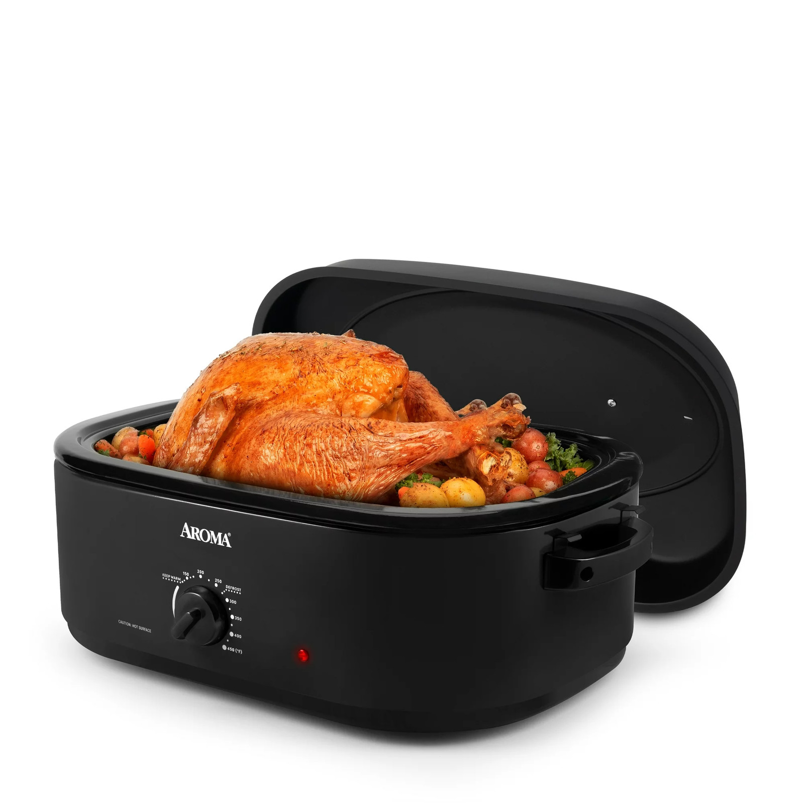 Aroma® 18Qt. Roaster Oven with HighDome Lid, Black Actutun