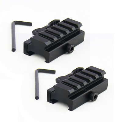 5-Slot Quick Release Detach 1/2'' Mini Riser Scope Sight Mount (2PCS)