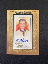 Julian Edwards 2020 Topps Allen Ginter Framed Auto Actor Bird Box On Card MA-JE