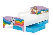 SMART Kinderbett 140x70cm PAW PATROL mit Bettkästen, Matratze und Rausfallschutz
