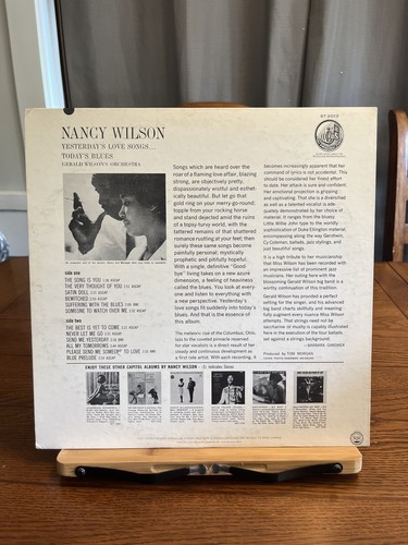 NANCY WILSON - Yesterday's Love Songs Today's Blues - 12" Vinyl Record LP - VG+ - Picture 2 of 2