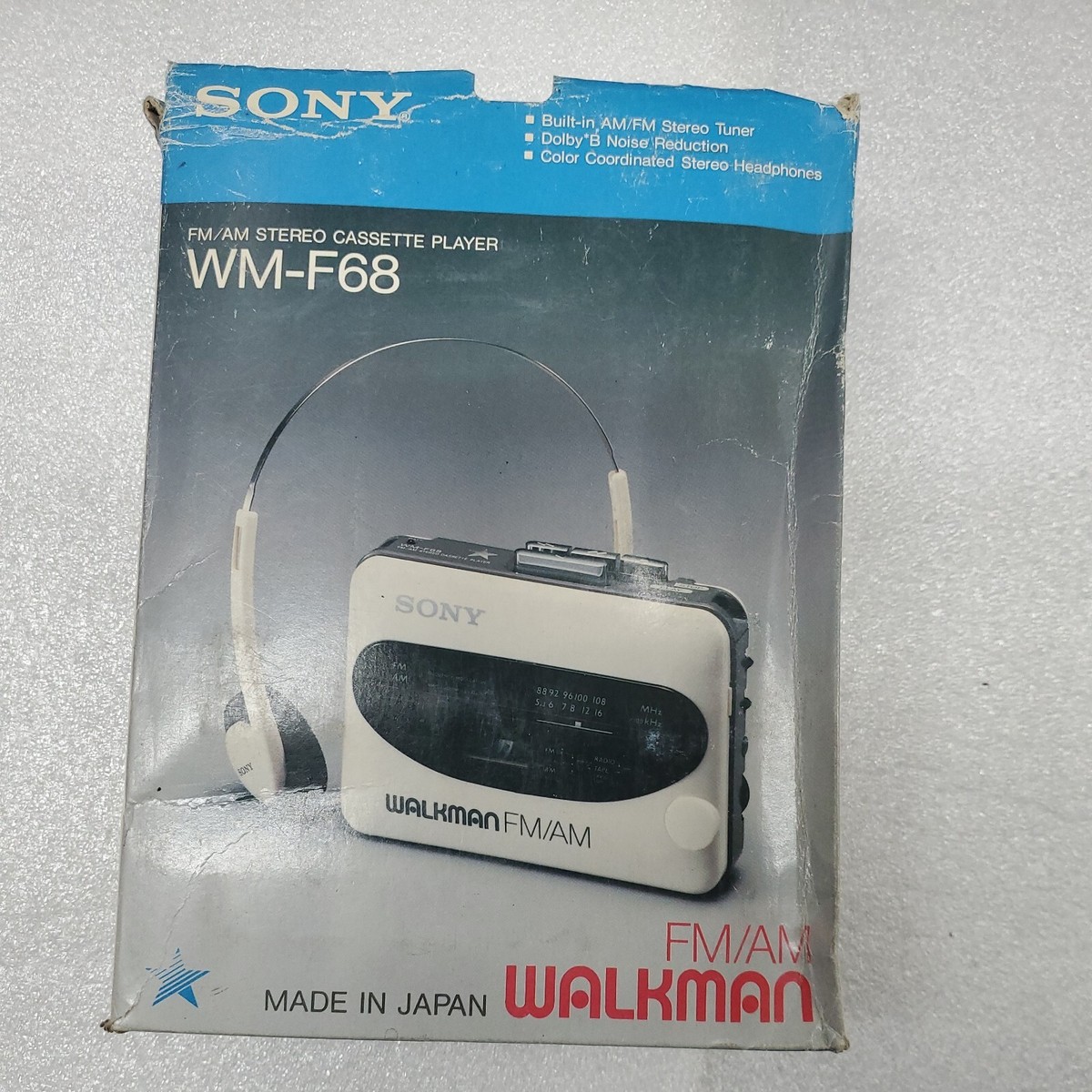 Vintage SONY WM-F68 AM/FM Cassette .PINK Front Side Color Faded