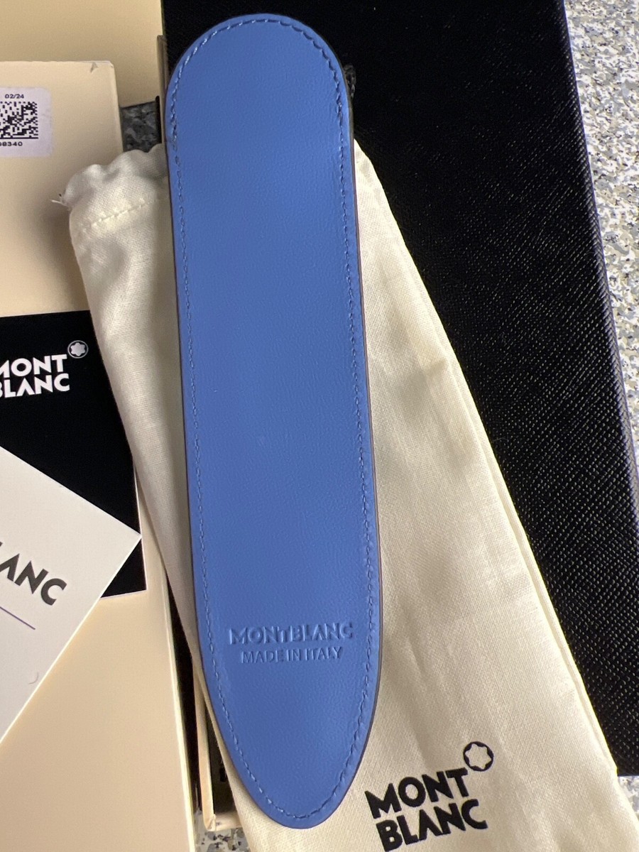 MONTBLANC MEISTERSTUCK 万年筆 + pen case $190 MSRP - Montblanc Meisterstuck 198340 NEW COLOR 'dusty blue' 1
