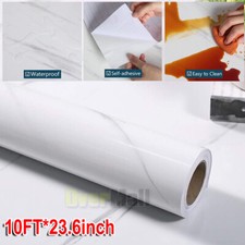 Glossy Marble Paper Granite Gray/White Wallpaper Peel and Stick Wallpaper Self